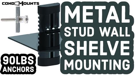 attaching shelf bracket to metal studs|attaching shelves to metal studs.